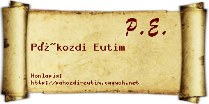 Pákozdi Eutim névjegykártya